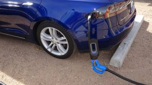 Tesla Charging with CHAdeMo adapter